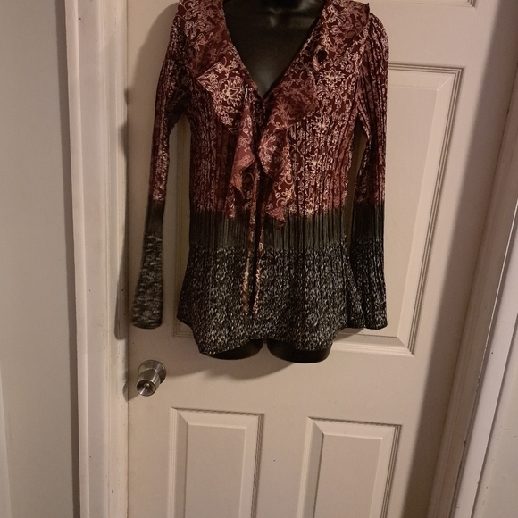 Laura Scott small multicolored button up blouse  A-15 5/$25 - Picture 1 of 3